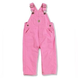 Carhartt Baby Girl Canvas Pink Bib Overalls